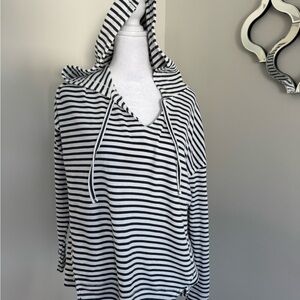 Roxy Black and White Striped Hoodie